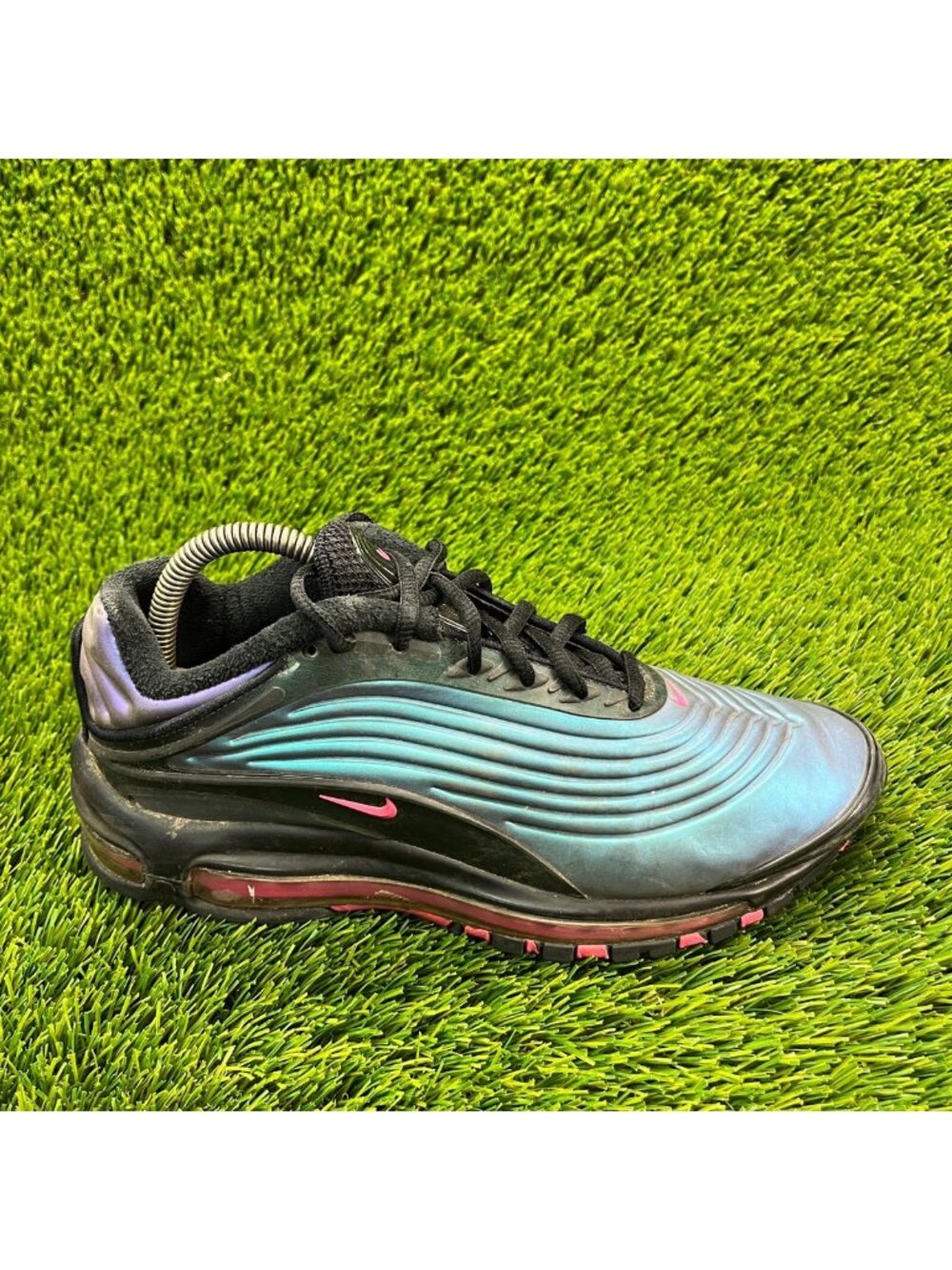 Nike Air Max Deluxe Men Size 8 Purple Blue Black Walking Running Shoes Sneakers